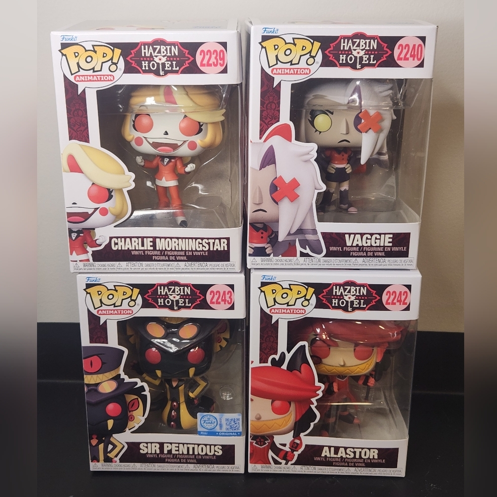 Funko Pop Hazbin Hotel Lot Charlie Morningstar Vaggie Alastor Sir Pentious